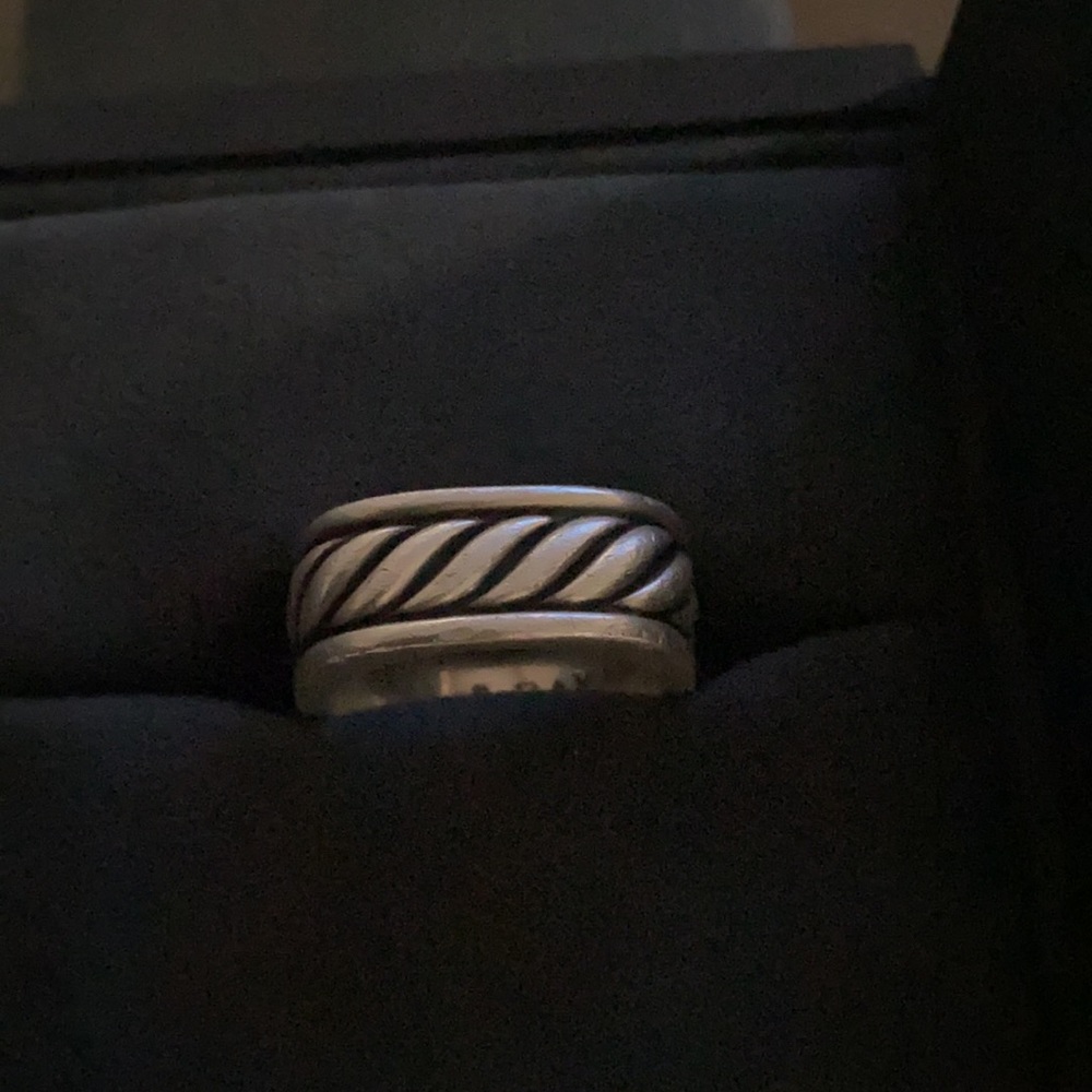 David Yurman Scuplted Cable Square 9mm Band Size10